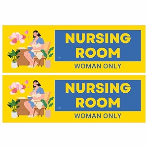 feeding room sign sticker 205 x 7 cm  peel amp stick or screw fixing  waterproof coated sign board  pack of 2 feeding room small - 205 x 7 cm
