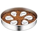 Feedoo Slow Feeder Dog Bowl 3.5-Cup, Food-Grade 304 Stainless Steel, 1-Pack