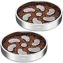 Feedoo Slow Feeder Dog Bowl-3Cups for Large Breeds, Double Wall Food-Grade Stainless Steel, Heavy Duty with Non-Slip Rubber Base, Puzzle Maze Bowl to Slow Down Eating [2Pack]