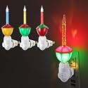 Feekoon 3 Pack Christmas Night Light with Dusk to Dawn Sensor, Multi Color Bubble Fluid Lights, Plug into Wall for Home Bedroom Party Wall Decor