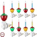 Feekoon 9 Pack Christmas Bubble Night Light with Dusk to Dawn Sensor, Traditional Multi Color Bubble Fluid Lights, Christmas Bubble Night Light Plug into Wall for Home Bedroom Party Wall Decor