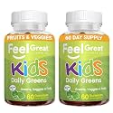 Feel Great Kids Super Green Gummies, Veggie Multivitamin, 60ct, 2 Pack