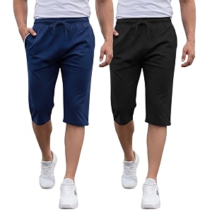 FEEL TRACK Mens Regular Fit Three Fourth