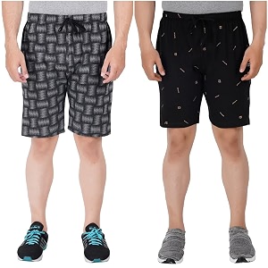 FEEL TRACK Men Cotton Regular Fit Shorts