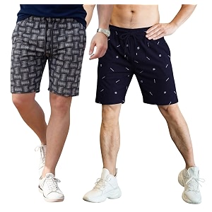 FEEL TRACK Men Cotton Regular Fit Shorts