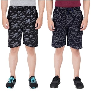 FEEL TRACK Men Cotton Regular Fit Shorts