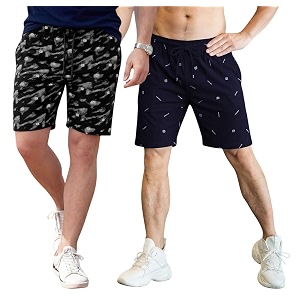 FEEL TRACK Men Cotton Regular Fit Shorts