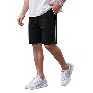 feel track men cotton shorts black