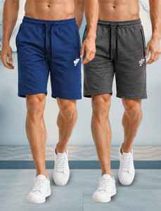 FEEL TRACK Solid Men Blue Grey Regular