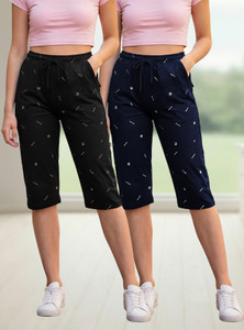 feel track women black dark blue capri