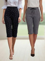 FEEL TRACK Women Black, Grey Capri