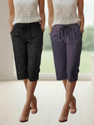 FEEL TRACK Women Black, Grey Capri
