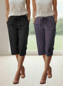 FEEL TRACK Women Black, Grey Capri