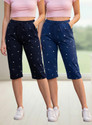FEEL TRACK Women Dark Blue, Blue Capri