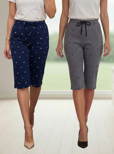 feel track women dark blue grey capri