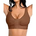 FeelinGirl Post Surgery Compression Bra for Women's Front Closure Bra