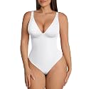 FeelinGirl Shapewear Bodysuits for Women Tummy Control Deep V Neck