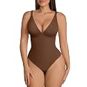 FeelinGirl Shapewear Bodysuits for Women Tummy Control Deep V Neck
