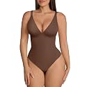 FeelinGirl Shapewear Bodysuits for Women Tummy Control Deep V Neck