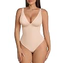 FeelinGirl Shapewear Bodysuits for Women Tummy Control Deep V Neck