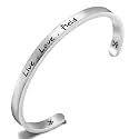 FEELMEM Field Hockey Bracelet - Live Love Field Cuff Bangle, Jewelry Gift for Players & Coaches