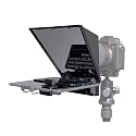FEELWORLD TP2 Teleprompters for iPad Smartphone Tablets DSLR Cameras Adjustable APP Compatible with iOS/Android Portable Teleprompter Kit with Remote Control & Lens Adapter Rings Making Live Streaming
