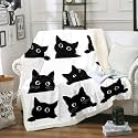 Feelyou Black Cat Blanket for Kids Toddler