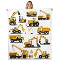 Feelyou Construction Site Fleece Throw Blanket Kids