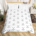 Feelyou Ice Hockey Comforter Cover Set Girls Boys Decorative Queen