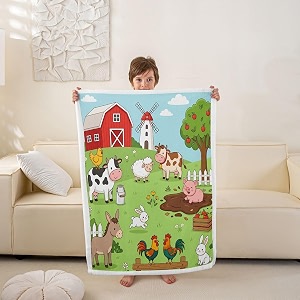 Feelyou Kids Farmhouse Fleece Blankets Children Boys