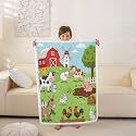 Feelyou Kids Farmhouse Fleece Blankets Children Boys