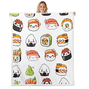 Feelyou Sushi Pattern Blanket 50 inchx60 inch