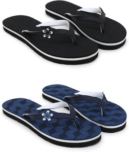 feens women slippers black blue  7