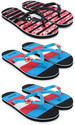Feens for Women Combo of 3 Flip Flop / Women Slippers (Black, Blue , 8)