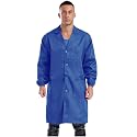 FEESHOW Men Women Work Coat Dustproof Jacket Resistant Blouse Long Sleeve Top Factory Lab Coat