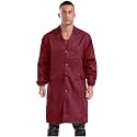 FEESHOW Men Women Work Coat Dustproof Jacket Resistant Blouse Long Sleeve Top Factory Lab Coat