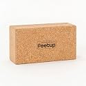 FeetUp - Yoga Blocks for Proper Alignment and Balance, Sturdy Meditation and Yoga Accessories, Must-Have Yoga Kit Tool, Pure Cork Yoga Block, 8.94 x 4.72 x 2.95 inches
