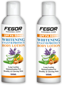 fegor natural glow body lotion spf 50 for cell repair depigmentation radiant skin 200 ml
