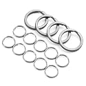 FEGVE TC4 Titanium Small Split Key Rings, Jump Rings for Keys Jewelry DIY