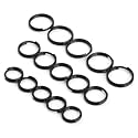 FEGVE TC4 Titanium Small Split Key Rings, Jump Rings for Keys Jewelry DIY