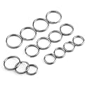 FEGVE TC4 Titanium Small Split Key Rings, Jump Rings for Keys Jewelry DIY