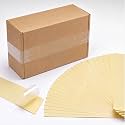Feifeiya 100 Pack 2'' X 24'' Packing Tape Precut Return Tape Strips Bulk Packaging Mailing Sheets Banded Strip for Sealing Moving Shipping Mailing Wrapping Office Home Business Warehouse