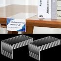 Feifeiya 12 Pcs Acrylic Shelf Talkers 4" x 2", Side Load Label Holders