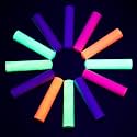 Feifeiya 12 Pcs Glow in the Dark Chalk, 6 Neon Colors Washable,Cylindrical