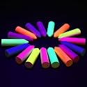 Feifeiya 30 Pcs Glow in the Dark Chalk, 6 Neon Colors Washable,Crayon