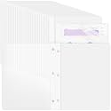 Feifeiya 48 Pack Plastic Report Covers with 3 Prongs Presentation Folders Bulk, 100 Sheet Capacity, Clear Front Report Covers for Presentation Document Paper School Office Supplies (White)