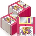 Feifeiya 60 Pcs 90s Cocktail Paper Napkins 6.5 x 6.5 Inches