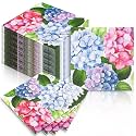 Feifeiya 60 Pcs Hydrangea Cocktail Paper Napkins 6.5 x 6.5 Inches