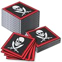 Feifeiya 60 Pcs Pirate Napkins 6.5 x 6.5 Inches Pirate Party Decorations