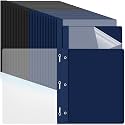 Feifeiya 72 Pack Plastic Report Covers with 3 Prongs Presentation Folders Bulk, 100 Sheet Capacity, Clear Front Report Covers for Presentation Document Paper School Office Supplies (Blue,Black)